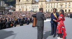 Gustavo Petro tomó posesión como  nuevo presidente de Colombia./Foto AFP