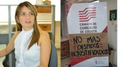 Carolina Hernández, gerente de proyectos de la Cámara, fue despedida y esto generó una protesta en la entidad./Fotos La Opinión y cortesía