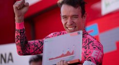 Rigoberto Urán, ganador de la etapa 17 de la Vuelta a España. 