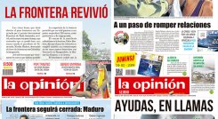 Las portadas con los hechos más importantes de la frontera