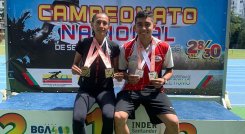 Yajaira Rubio y Carlos Arévalo, atletas nortesantandereanos. 