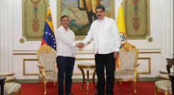 El presidente Gustavo Petro se reunió con su homólogo de Venezuela, Nicolás Maduro./Foto Presidencia