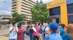 Trabajadores de la salud del Táchira protestan a pocos días de finalizar el 2022. / Fotos: Anggy Polanco / La Opinión