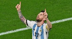 Lionel Messi, estrella de la selección Argentina uno de los aspirantes a mejor jugador del Mundial de Catar  2022.