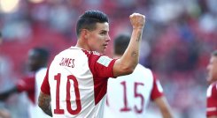 El colombiano James Rodríguez continúa destacándose en la Superliga griega (Foto cortesía/Olympiacos).