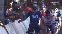 Fernando Gaviria se impuso en la cuarta etapa de la Vuelta a San Juan. 