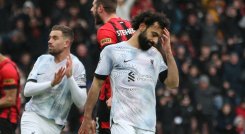 El delantero del Liverpool Mohamed Salah, desperdició un penalti.