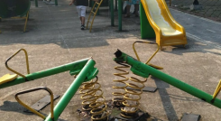 Mal estado de parque La Garita