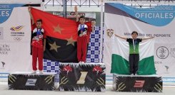 Emmanuel Valencia y Alejandro Libreros, gimnastas de Norte de Santander. 