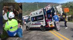 Accidente en la vía a Pamplona, sector El Salvador.  Foto: Cortesía
