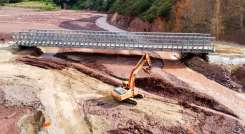 La misión de los ingenieros militares es facilitar, en el menor tiempo posible, la movilidad entre las ciudades, tal como ocurrió con el puente de El Tarrita (foto)./ Foto cortesía Invías