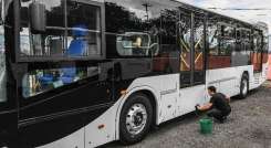 La Secretaría de Tránsito, Secretaría de Gobierno y Transporte Público Colectivo también fueron partes del proyecto. En la foto, un bus similar al proyecto / Foto: Archivo. 