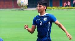 Germán Triana, delantero del Cúcuta Deportivo. 