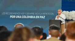 El ministro de Defensa, Iván Velásquez, estuvo el jueves en Ocaña, para un acto de reconocimiento a las víctimas del conflicto. / Foto cortesía Ministerio de Defensa