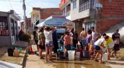 La comunidad estuvo desde diciembre sin agua.
