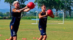 Valentin Robaldo y Benjamín Ortiz, argentinos Cúcuta Deportivo. 