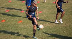 Valentin Robaldo, delantero del Cúcuta Deportivo. 