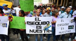 En diciembre de 2023, los venezolanos aprobaron a través de un  referéndum ‘simbólico’, que se creara un nuevo estado en la zona del Esequibo. Foto AFP 