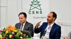 Gobernador William Villamizar y el gerente de CENS, José Miguel González. / Foto: Cortesía