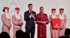 Los invitados tuvieron la oportunidad de tener un primer acercamiento con la experiencia de Emirates. / Foto: Cortesía 