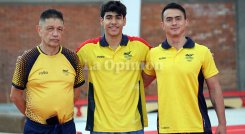 Jairo Ruiz, Ángel Barajas y Jossimar Calvo. 