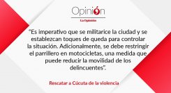 Rescatar a Cúcuta de la violencia