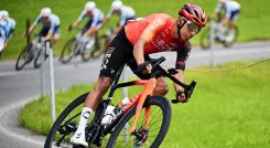 Egan Bernal fue tercero este jueves en la quinta etapa de la Vuelta a Suiza.