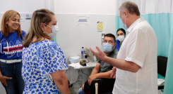 La gestora social, Ceciclia Soler, acompañó la jornada en el Erasmo Meoz. 