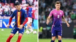 Álvaro Morata de España y Toni Kroos de Alemania dos referentes en el partido de cuartos de final.