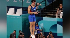Ángel Hernández logra diploma olímpico en gimnasia de trampolín en París 2024 