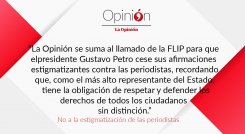 No a la estigmatización de las periodistas