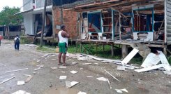 La Alcaldía de Timbiquí reveló que la explosión dejó entre 180 y 200 casas afectadas como consecuencia de la explosión. / Foto cortesía