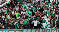 Hinchas Nacional. Foto Colprensa