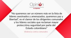 editorial violencia contra comunales