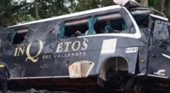 Accidente de transito con bus de Los Inquietos 