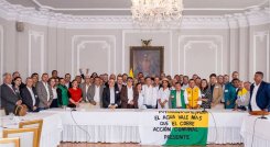 El jefe de Estado recibió a los voceros de la Confederación Nacional de Acción Comunal de Colombia en la Casa de Nariño.