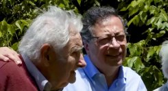Petro y Pepe Mujica en Uruguay
