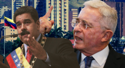 Nicolás Maduro y Álvaro Uribe