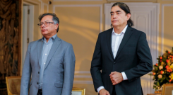 Gustavo Bolívar y Gustavo Petro