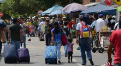 Migrantes venezolanos en Cúcuta.