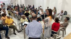 Exministra de Salud, Carolina Corcho, durante su visita a Cúcuta/Foto cortesía