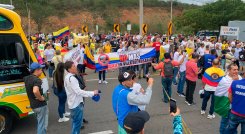 Protestas en el peaje de Villa del rosario