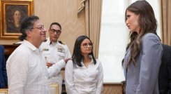 Petro reunido con ministra de seguridad Kristi Noem