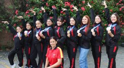 La selección Norte gimnasia aeróbica se destacó en el Interligas.