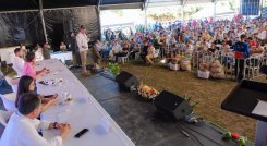 En Tibú, ayer, el presidente Gustavo Petro presentó los avances de los planes para el Catatumbo/Foto Presidencia de la república