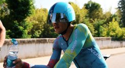 El colombiano Harold Tejada  hizo una buena contrarreloj. 