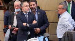 Armando Benedetti en la conciliación de la reforma laboral. Foto Colprensa