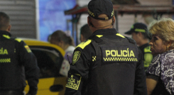 Policía Nacional atendiendo una escena del crimen.