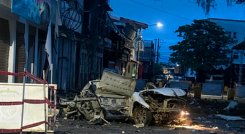 Carro bomba en el Cauca. Foto tomada de redes sociales