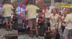 Hombre agrede a mujer en aeropuerto